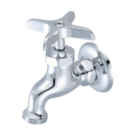 Central Brass Single Handle Wallmount Faucet, NPT, Single Hole, Polished Chrome, Weight: 1.2 0007-H1/2